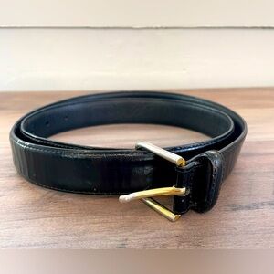 Harrod’s, men’s black leather belt, approximately 45”, good condition